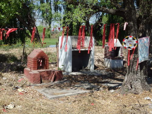 Another Gauchito Gil roadside site.